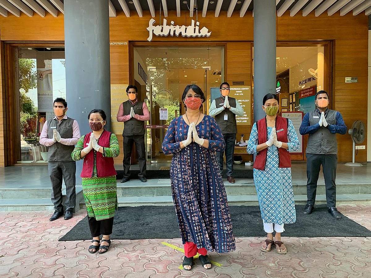 The Fabindia store in Vasant Kunj, New Delhi reopened recently. (Image: Fabinida)