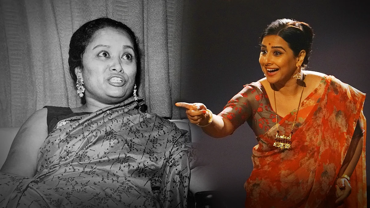 Composed image of Shakuntala Devi, and actor Vidya Balan. (Images courtesy: Anupama Banerji, Anu Menon)