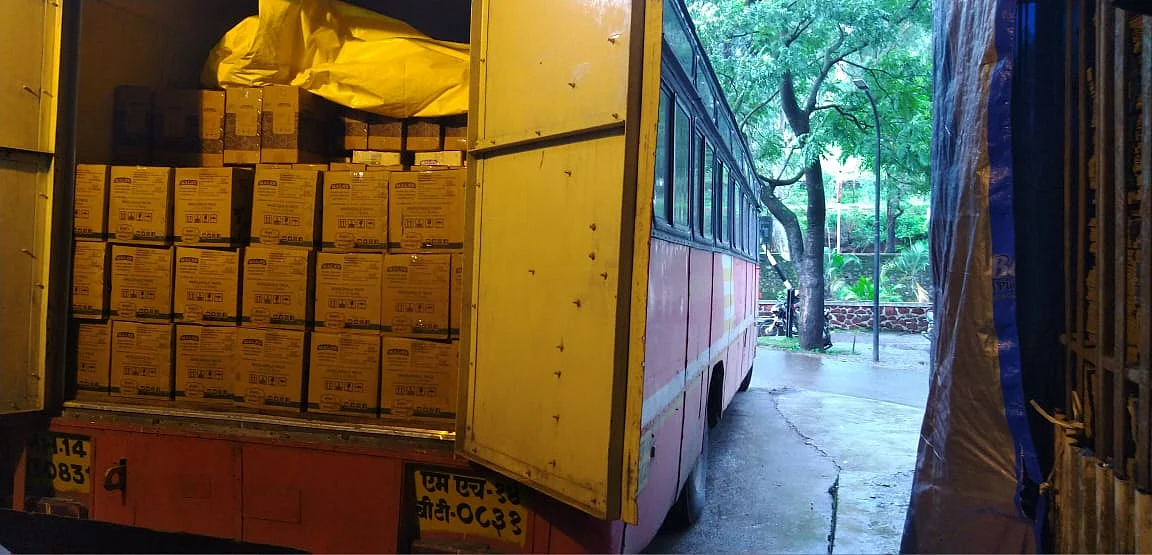 Mala’s stocking up a state transport bus with its jams and crushes. (Source: Mala’s Fruit Products)