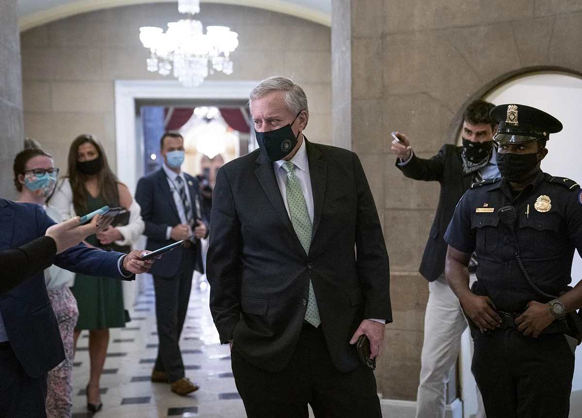 Mark Meadows Back in White House After Coronavirus Diagnosis