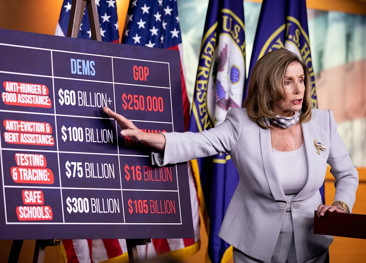 Pelosi Pressured by Moderate Democrats, GOP on Stimulus Talks