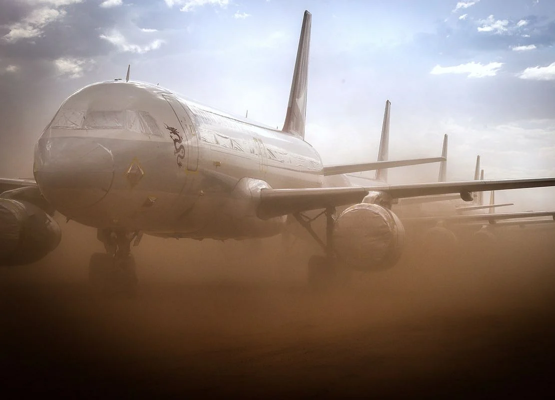Airplane Parking Lot in Middle of Nowhere Has Never Been Busier