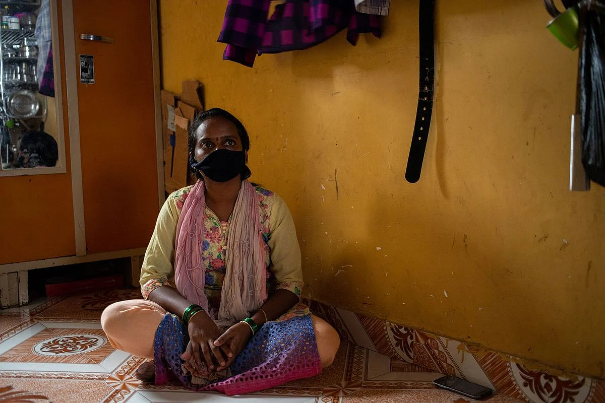 Valli Ilaiyaraaja in her Dharavi home. (Photographer: Zishaan A Latif)