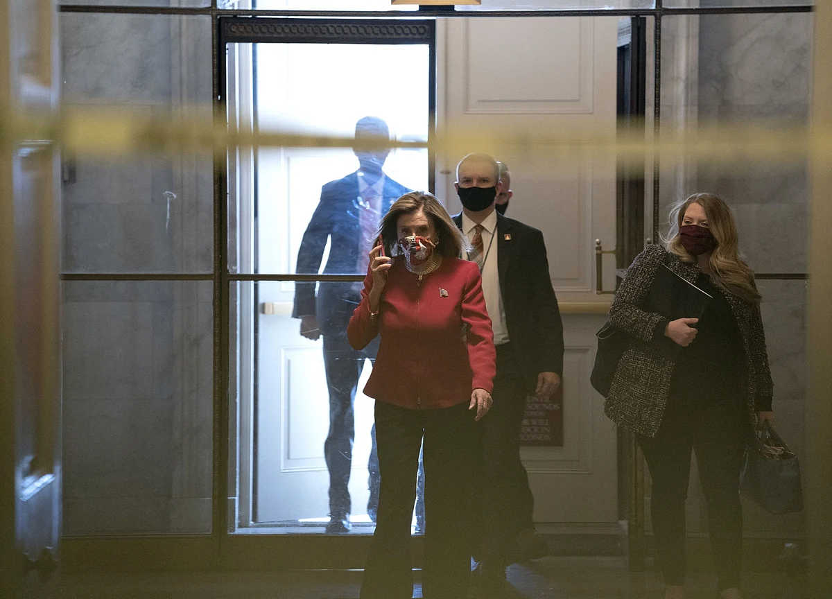 Pelosi Says ‘Just About There’ on Stimulus; Senate Hurdle Awaits