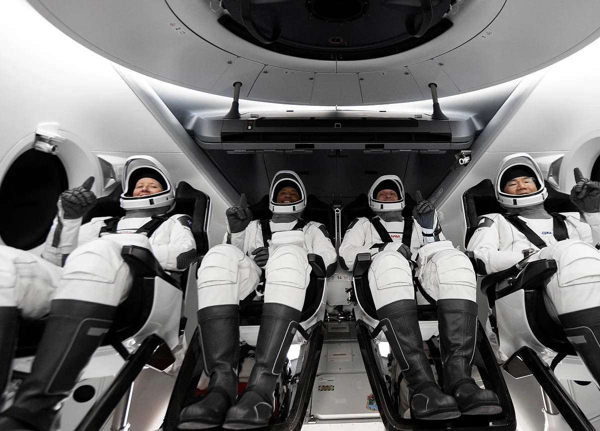 SpaceX Speeds Astronauts to Space Station in Milestone Trip