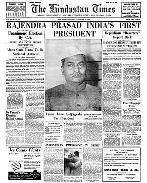 (Photo Courtesy: <i>Hindustan Times</i> archive from 25 January 1950) 