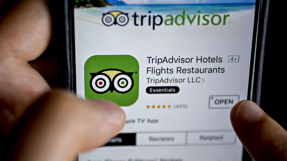 The TripAdvisor Inc. application is seen in the App Store. (Photographer: Andrew Harrer/Bloomberg)