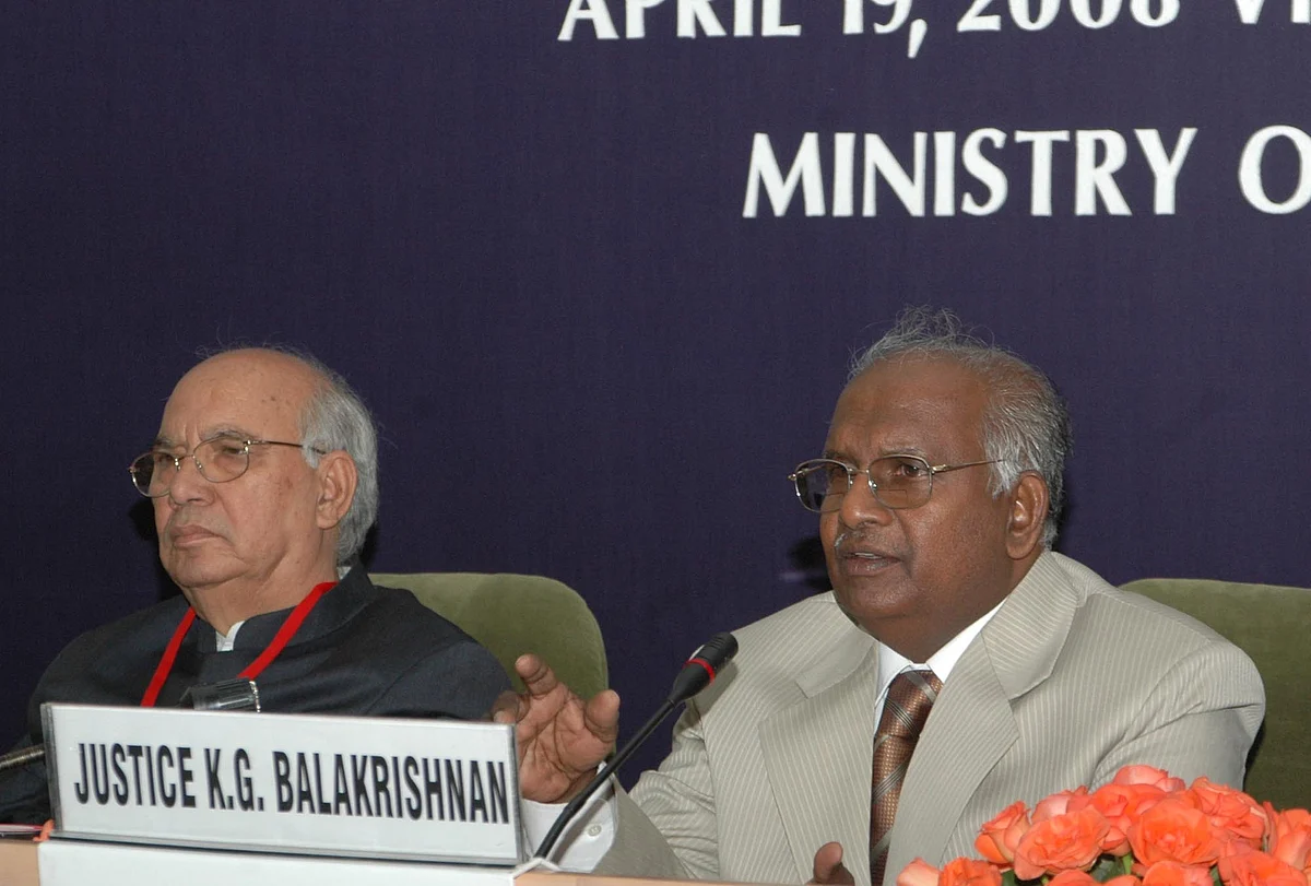 Chief Justice of India KG Balakrishnan at a conference, in New Delhi, on April 19, 2008. (Photograph: PIB)
