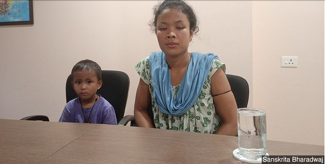 Malabika Boro with her son Montu. Montu was diagnosed with blood cancer during the first phase of India’s Covid-19 lockdown when all transport facilities were shut. 
