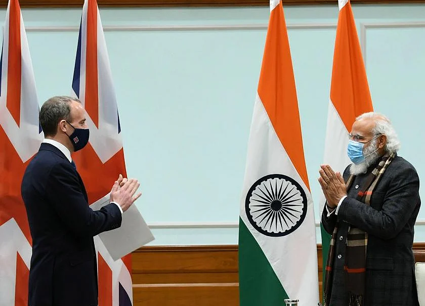 U.K. Foreign Secretary Dominic Raab Meets Prime Minister Modi To Discuss Post-Brexit Ties