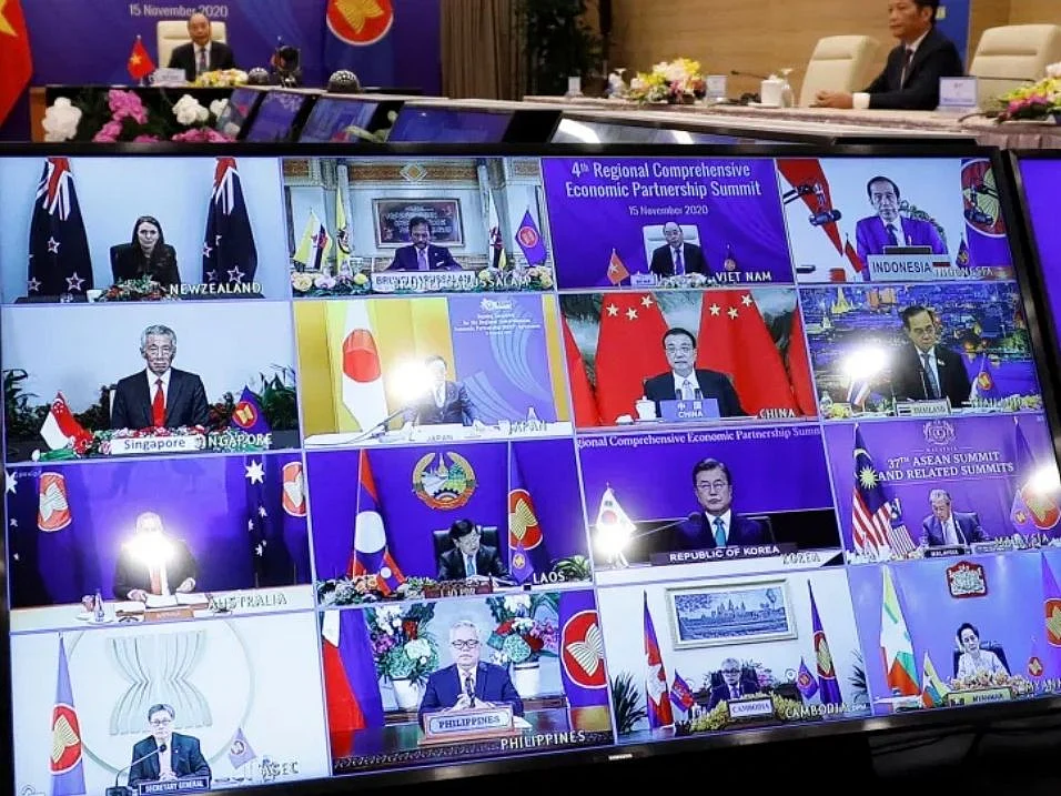 The RCEP signing ceremony, on Nov. 15, 2020. (Photograph: RCEP Secretariat)