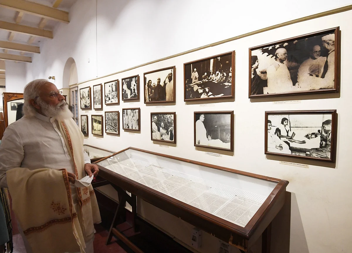 Prime Minister Narendra Modi visits Netaji Bhawan in Kolkata on Jan. 23, 2021. (Photo: @narendramodi twitter handle)