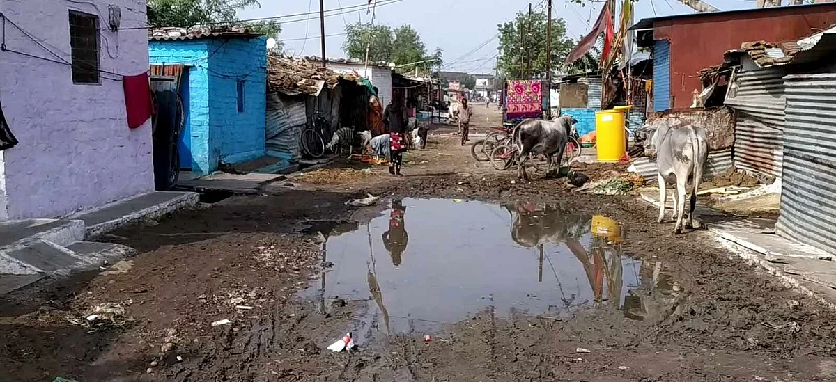 Gareeb Nagar in Bhopal, where several participants in Bharat Biotech’s Covaxin trial have been recruited from. Photo credit: Anoo Bhuyan
