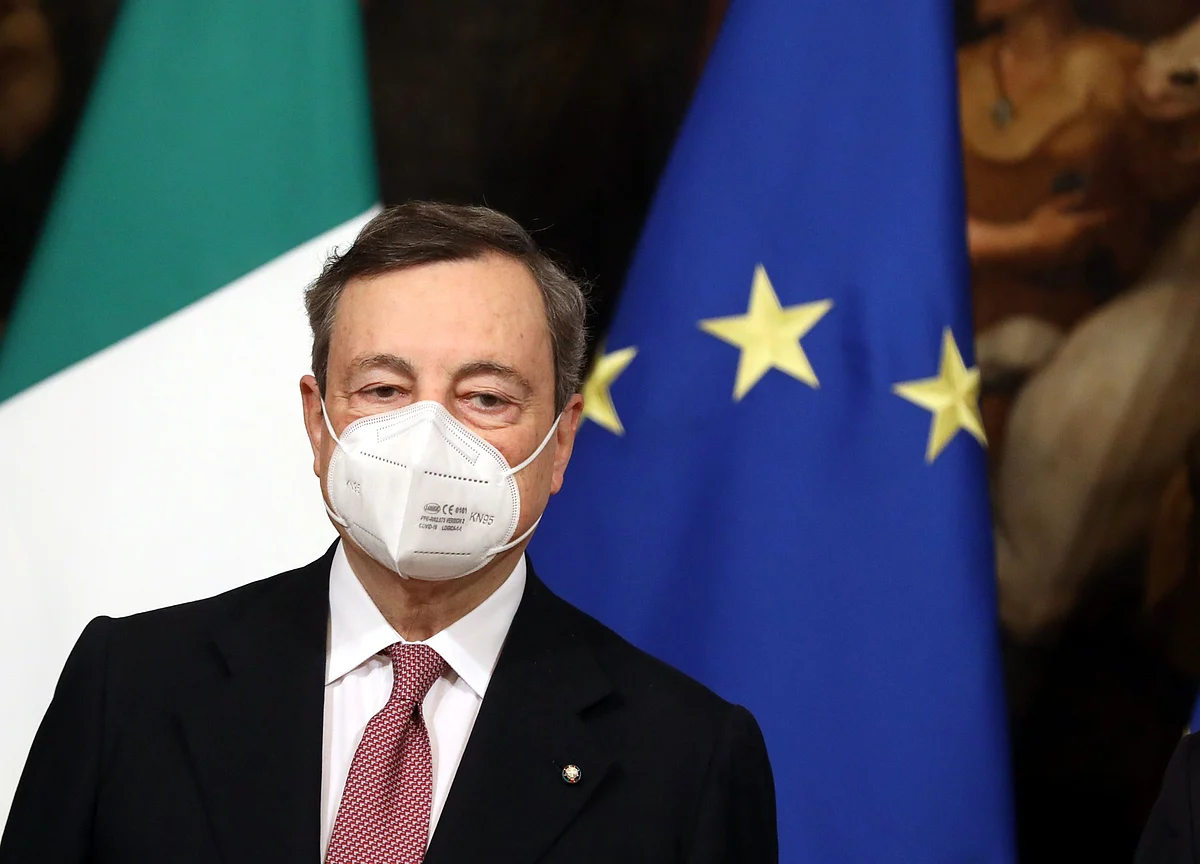 Draghi Says EU Funds Will Help Make Italy’s Debt Sustainable