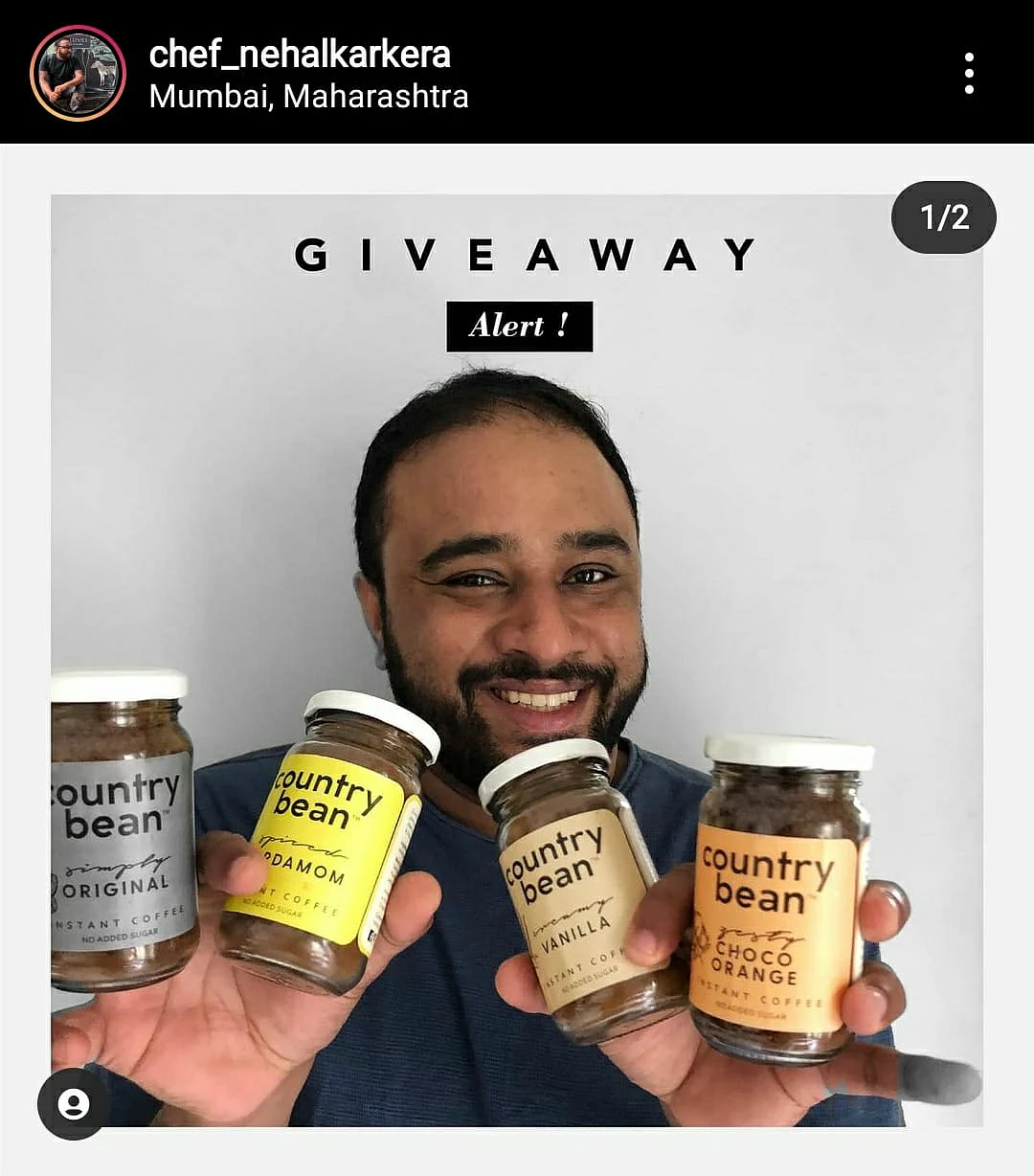 Nehal Karkera’s give away contest on social media. (Source: Nehal Karkera’s Instagram)