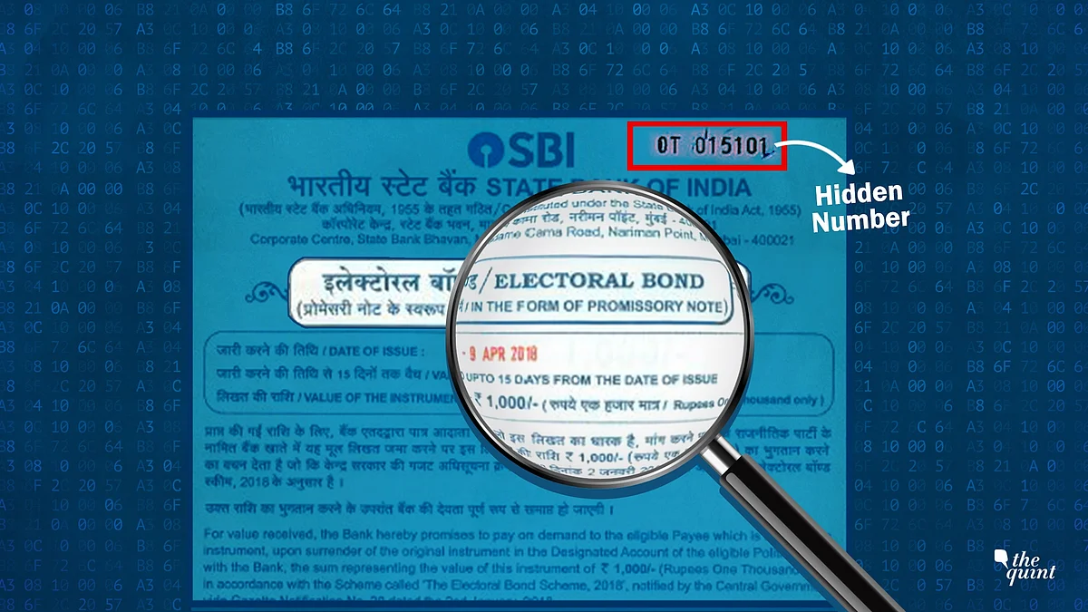 Electoral Bonds: <b>The Quint</b>’s investigation reveals that electoral bonds have hidden numbers printed on them.