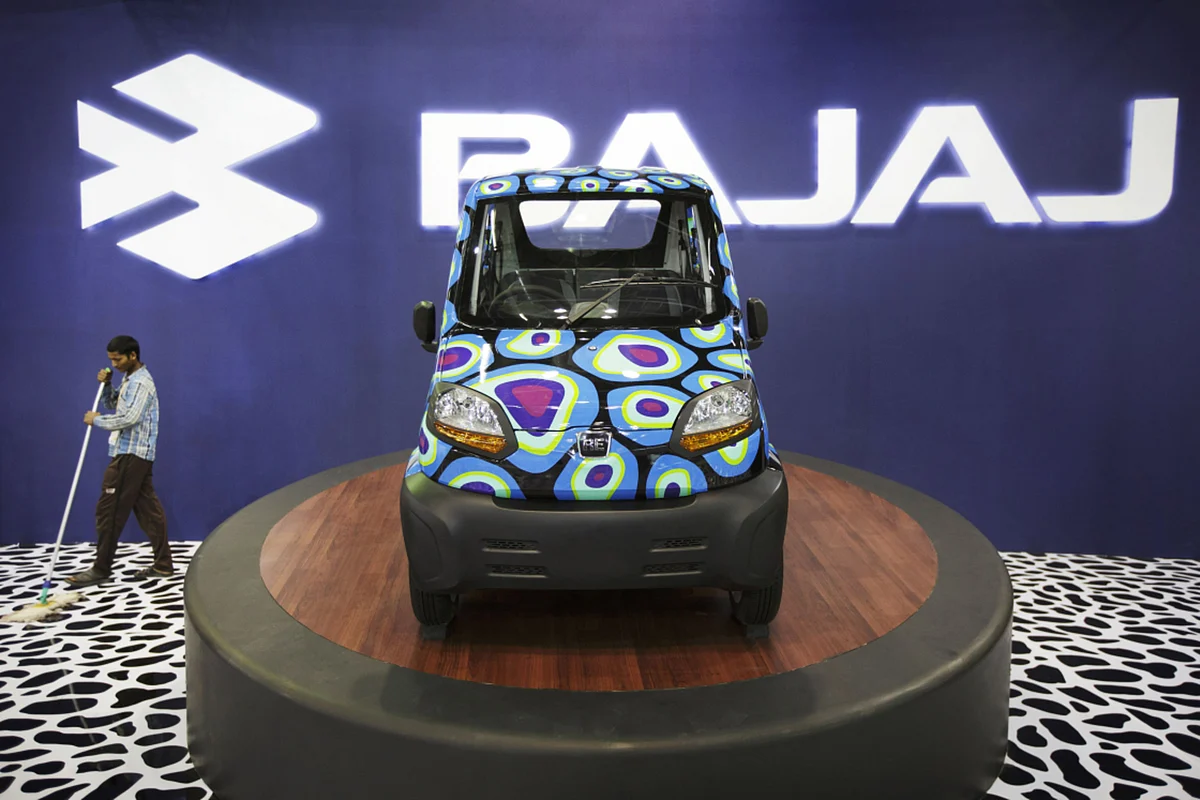 The Qute was first previewed as the RE60 at the 12th Auto Expo 2014 in Noida, India. (Photographer: Kuni Takahashi/Bloomberg)