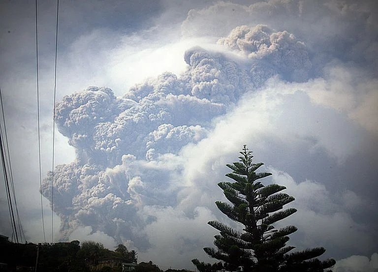 Caribbean Volcano Eruptions Send Sulfur Gases as Far as India