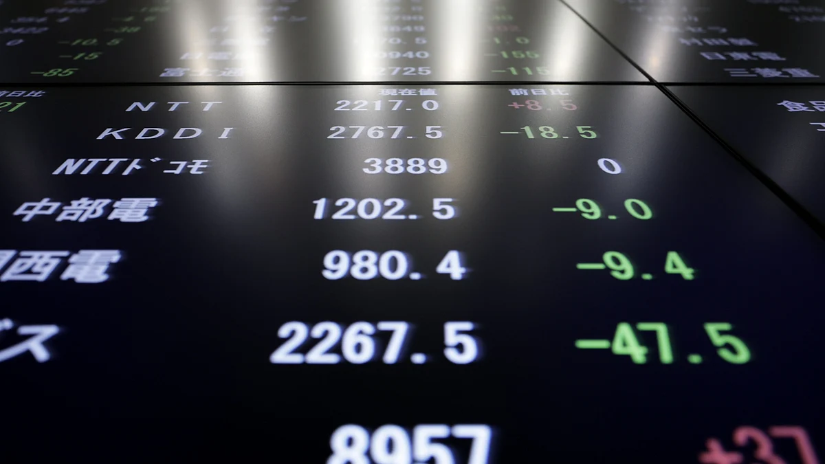 <div class="paragraphs"><p>Stock figures on a screen at the Tokyo Stock Exchange. (Photographer: Kiyoshi Ota/Bloomberg)</p></div>