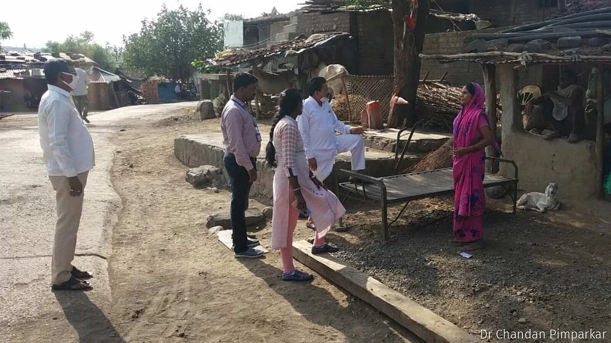 <div class="paragraphs"><p>Chikhaldara tehsildar Maya Mane visits homes in a village in Melghat to convince residents to take the vaccine.</p></div>