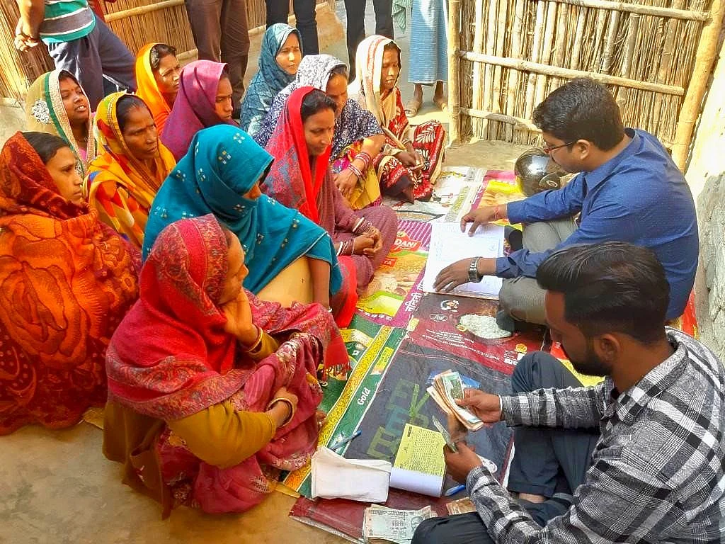 File photo of group training programs being carried out by field officers of Adi Chitragupta Finance. (Source: Adi Chitragupta Finance Pvt.)
