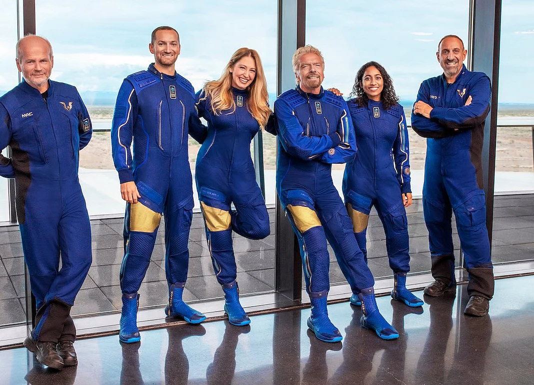 Branson Blasts Off: Mach 3 to Zero G in a Natty Blue Spacesuit