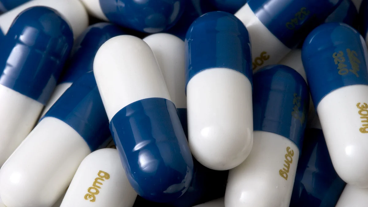 <div class="paragraphs"><p>Antidepressant pills is arranged for display. (Photographer: JB Reed/Bloomberg News)</p></div>