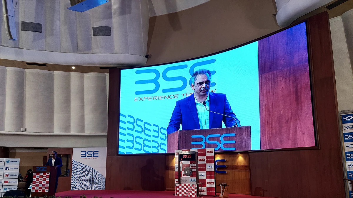 <div class="paragraphs"><p>Gangadi Madhukar Reddy, MD & CEO of MedPlus Health speaking at the listing ceremony (Source: BSE)</p></div>