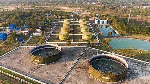 <div class="paragraphs"><p>A view of Oil India Ltd.'s oil storage tanks. (Source: Company website)</p></div>