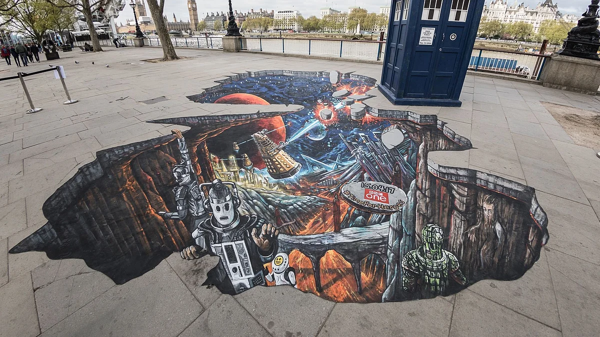 <div class="paragraphs"><p>Pavement painting artwork, on the Southbank, in London. (Photo by Tim P. Whitby/Tim P. Whitby/Getty Images)</p></div>