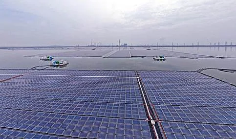 <div class="paragraphs"><p>(Visuals of NTPC's 100 MW floating solar power project at Ramagundam, Telangana, Source: PIB Twitter)</p></div>