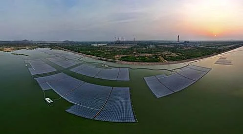 <div class="paragraphs"><p>(Visuals of NTPC's 100 MW floating solar power project at Ramagundam, Telangana, Source: PIB Twitter)</p></div>