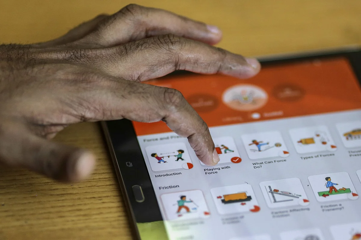 <div class="paragraphs"><p>The BYJU'S learning app, developed by Think and Learn Pvt., is demonstrated on a tablet at the company's headquarters in Bengaluru, India.</p></div>
