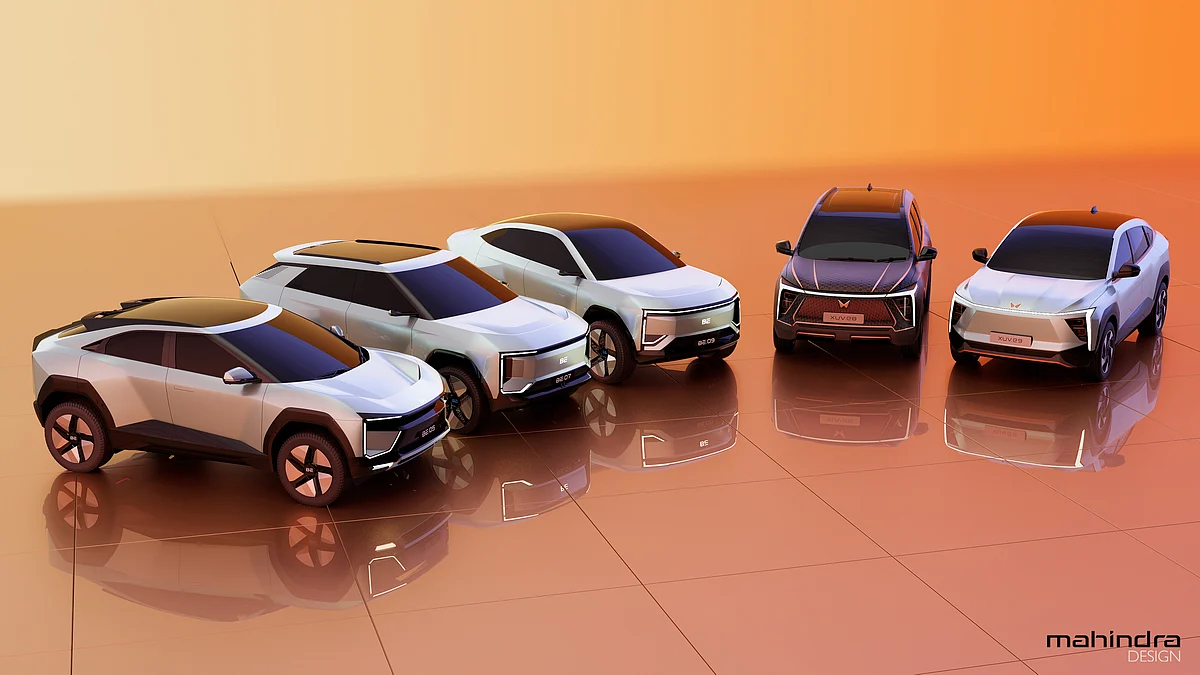 <div class="paragraphs"><p>A digital design of the five new EVs that M&M plans to launch starting 2024. (Source: Company)</p></div>