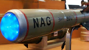 <div class="paragraphs"><p>NAG - a third generation mechanized infantry ATGM, with top attack capability to destroy armored vehicle equipped with Explosive Reactive Armour, moving and stationary targets, manufactured by Bharat Dynamics Ltd. (Source: Company website)</p></div>