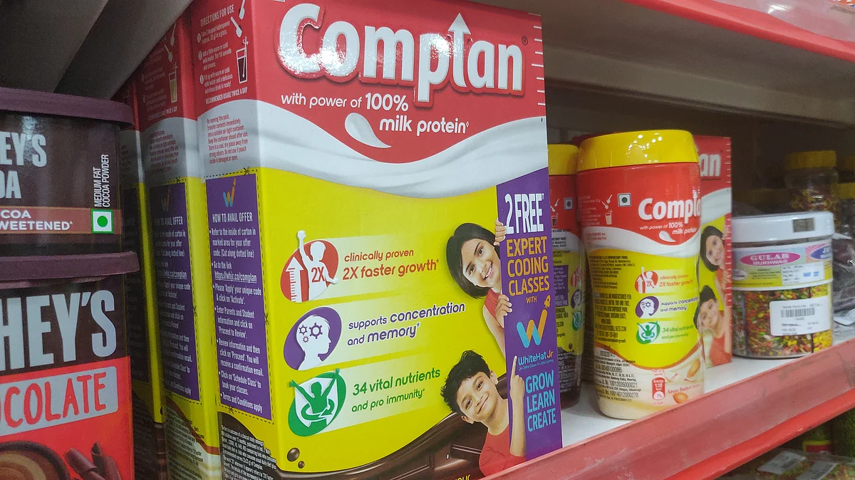 <div class="paragraphs"><p>Complan health drink manufactured by Zydus Wellness Ltd. sits on shelf in a store. (Photo: Usha Kunji/ BQ Prime)</p></div>