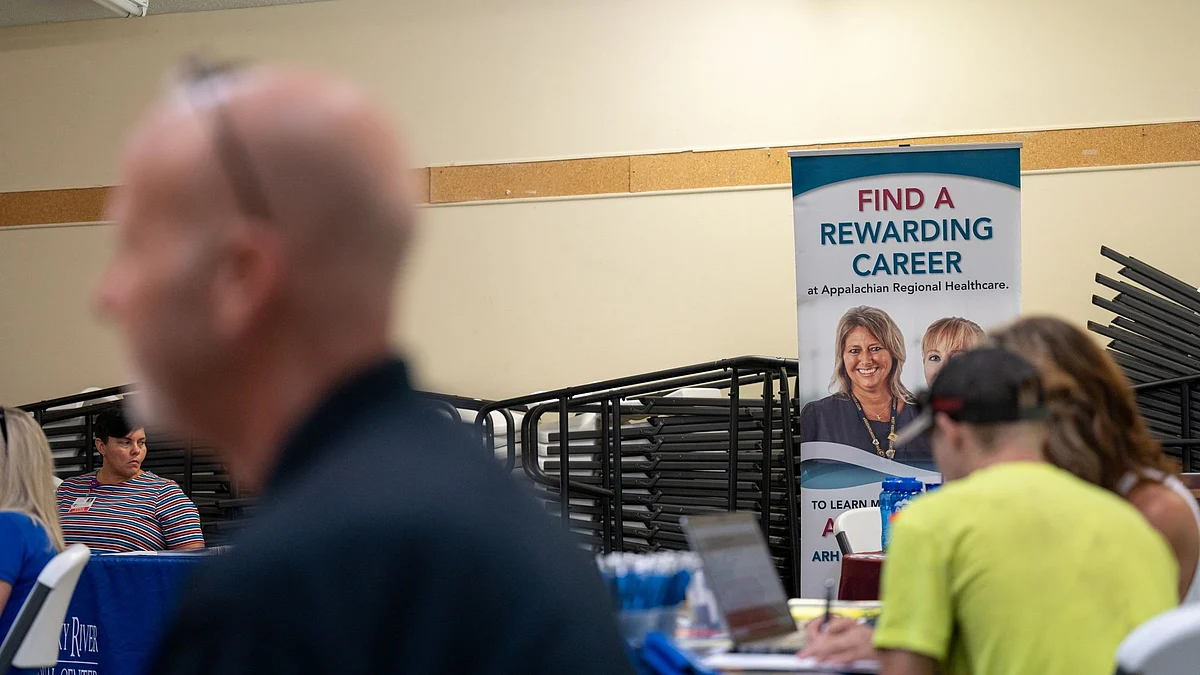 A job fair at a community center in Beattyville, Kentucky. Photographer: Jon Cherry/Bloomberg