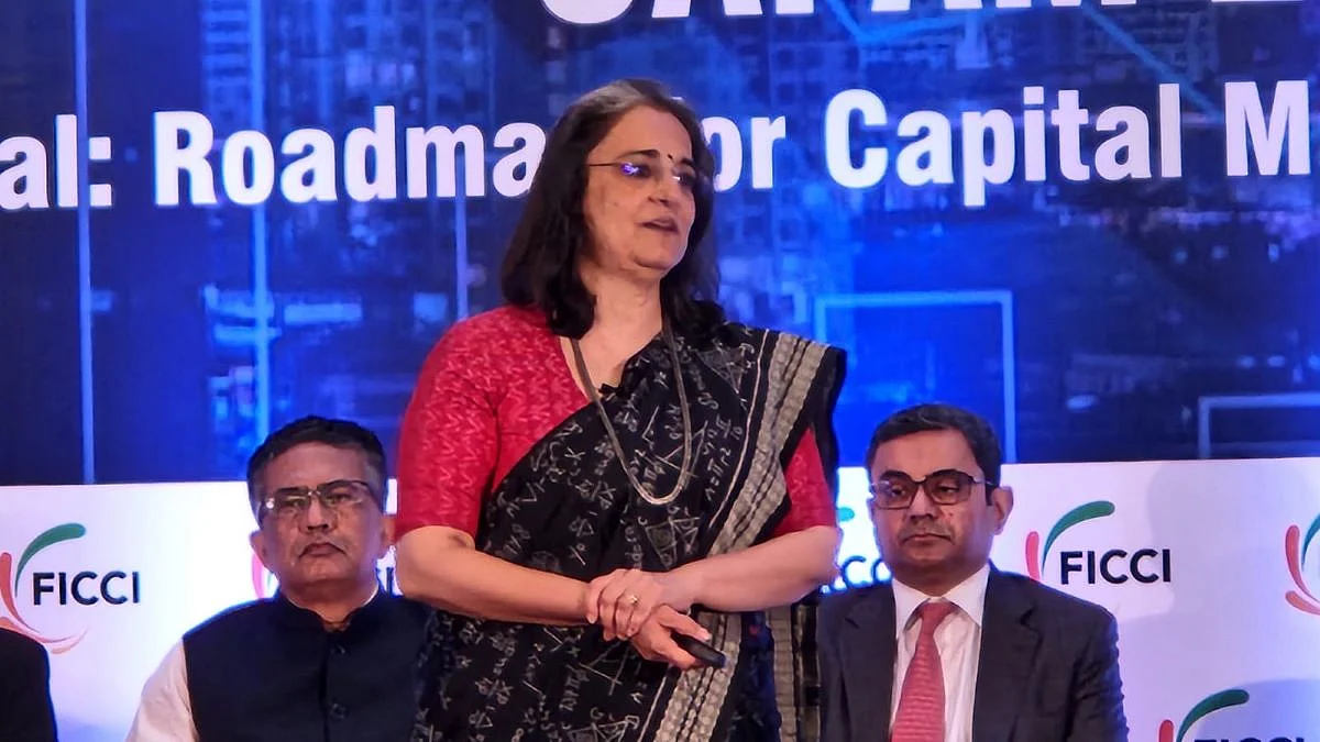 <div class="paragraphs"><p>Madhabi Puri Buch at FICCI's annual Capital Markets summit. (Photo: BQ Prime)</p></div>