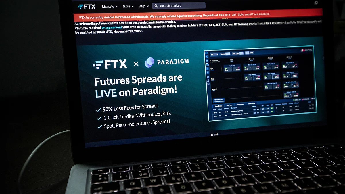 The FTX website. Photographer: Angel Garcia/Bloomberg