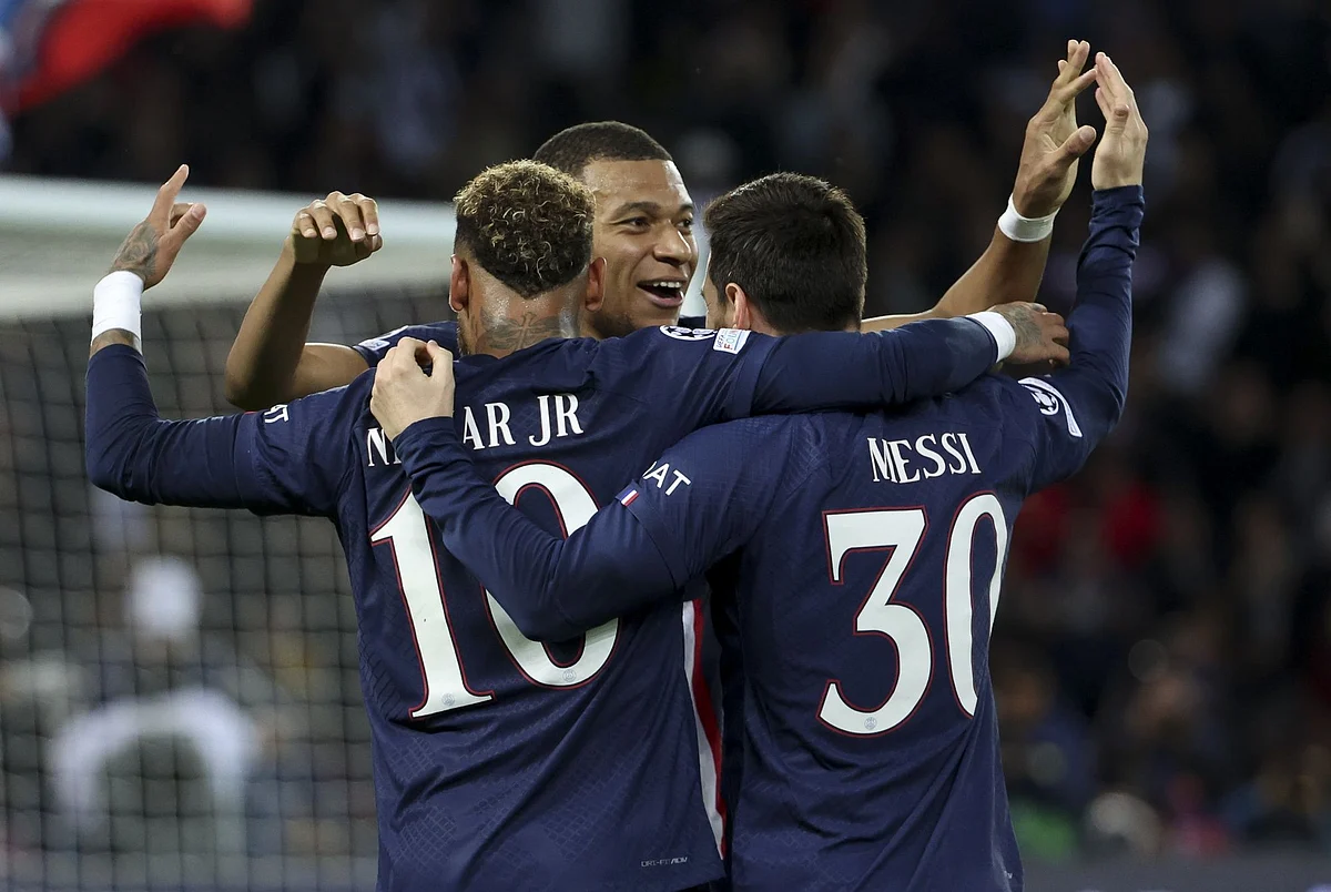 Lionel Messi, Kylian Mbappe and Neymar.