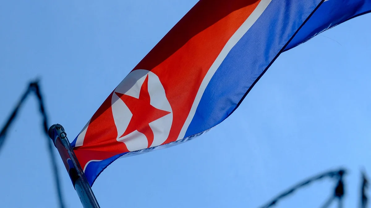 A North Korean flag flies at the Embassy of North Korea compound in Kuala Lumpur, Malaysia, on Saturday, March 20, 2021. Kim Jong Un’s regime cut off diplomatic relations with Malaysia, accusing it of a “super-large hostile act” after its top court ruled a North Korean man can be extradited to the U.S. face money-laundering charges. Photographer: Samsul Said/Bloomberg