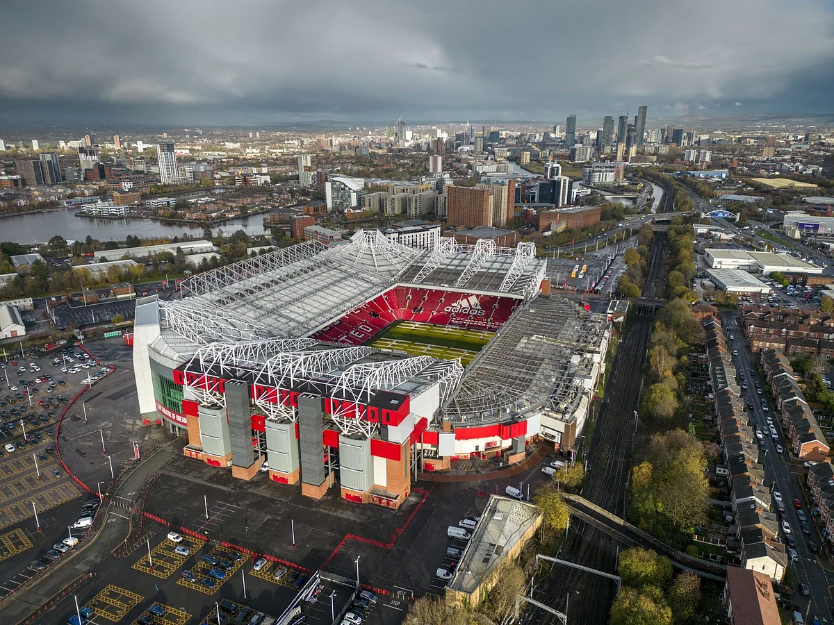 Manchester United’s Old Trafford Stadium in Manchester.