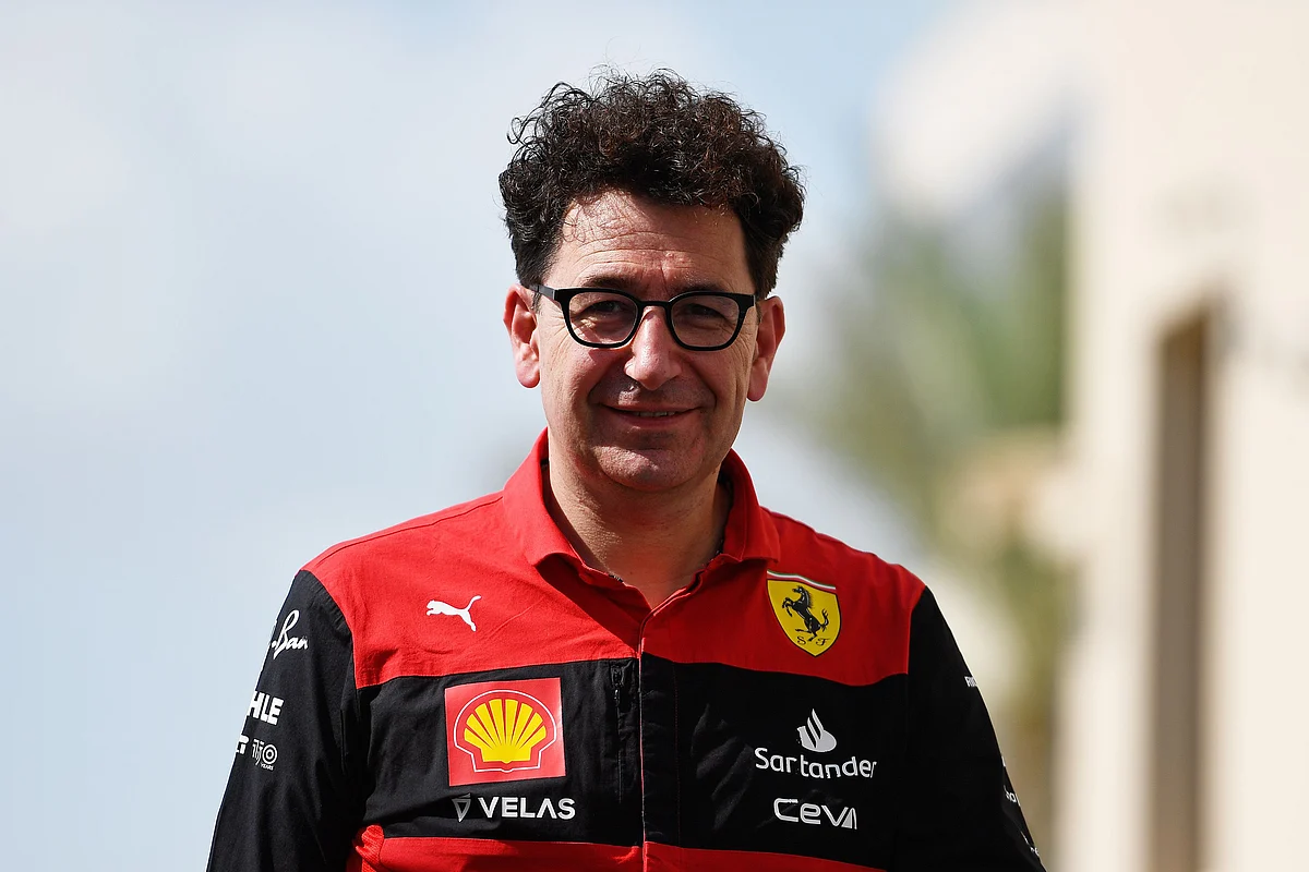ABU DHABI, UNITED ARAB EMIRATES - NOVEMBER 20: Scuderia Ferrari Team Principal Mattia Binotto walks in the Paddock prior to the F1 Grand Prix of Abu Dhabi at Yas Marina Circuit on November 20, 2022 in Abu Dhabi, United Arab Emirates. (Photo by Rudy Carezzevoli/Getty Images)