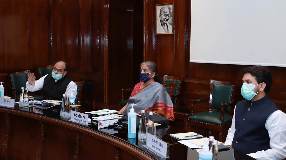 <div class="paragraphs"><p>Image from the last virtually held GST council meeting on 12, Oct 2020 amid the COVID pandemic</p></div>