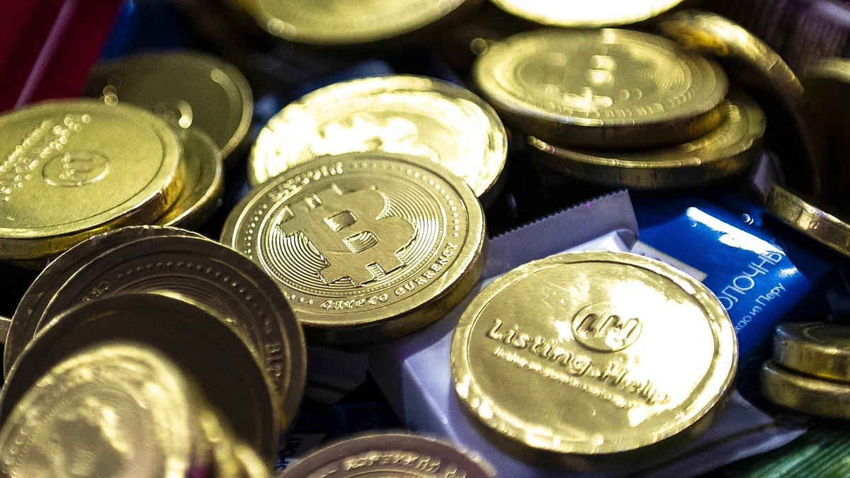 Bitcoin-themed chocolates at the TOKEN2049 in Singapore, on Wednesday, on Sept. 28, 2022. The cryptocurrency event runs through Sept. 29.