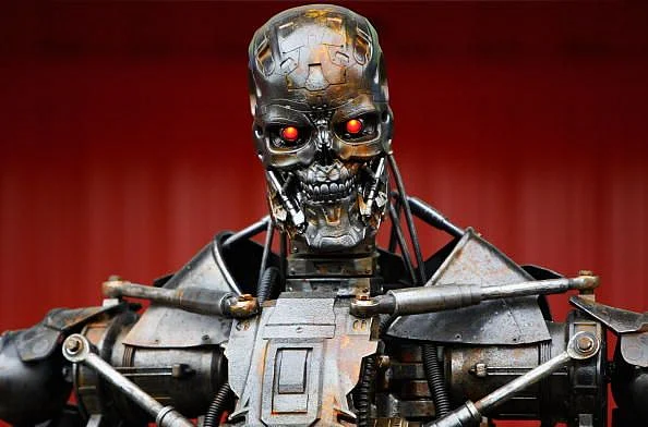 BARCELONA, SPAIN - MAY 09: The Terminator robot is seen in the paddock following qualifying for the Spanish Formula One Grand Prix at the Circuit de Catalunya on May 9, 2009 in Barcelona, Spain. (Photo by Paul Gilham/Getty Images)