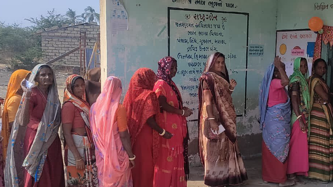 <div class="paragraphs"><p>Glimpses of voting in Gujarat Election (Source: Election Commission of India Official Twitter Handle)</p></div>