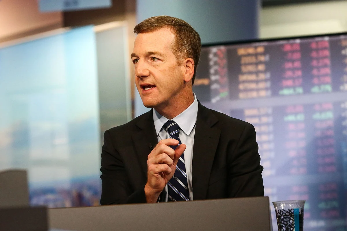 Mike Wilson, chief U.S. equity strategist at Morgan Stanley & Co., speaks during a Bloomberg Television interview in New York, U.S., on Tuesday, Aug. 22, 2017. Wilson discussed growing calls for caution in the markets and his thoughts on investing.