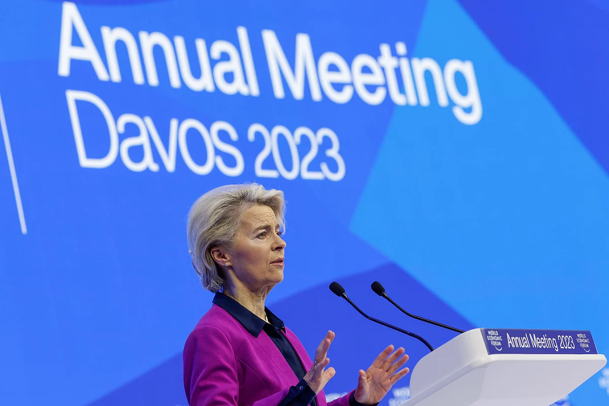 Ursula von der Leyen in Davos, Switzerland, on Jan. 17.