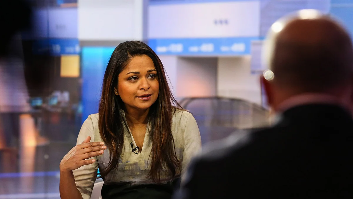 Savita Subramanian, head of U.S. equity & quantitative strategy for Bank of America Merrill Lynch, speaks during a Bloomberg Television interview in New York, U.S., on Monday, Jan. 11, 2016. Subramanian discussed the upcoming earnings season and looked at the sectors that are poised to show strength during the period.